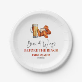 Beer and Wings Before The Rings Rehearsal Dinner Pappteller