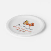 Beer and Wings Before The Rings Rehearsal Dinner Pappteller (Schrägansicht)