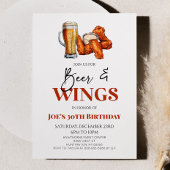 Beer and Wings Chicken Wings Birthday Party Einladung