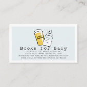 Beer & Baby Bottle Blue Baby Shower Book Request Begleitkarte (Vorderseite)