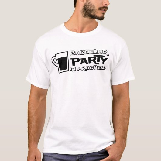 Beer Bachelor Party in Progress T - Shirt (Vorderseite)