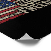 Beer Bacon Guns & Dom - Bbq Vintage Usa Flag D Poster (Ecke)