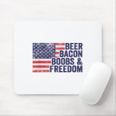 Beer Bacon S& Freedom - Funny US Flag Grillen Mousepad (Mit Mouse)