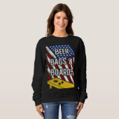 Beer Bags And Boards American Cornhole Player USA Sweatshirt (Vorne ganz)