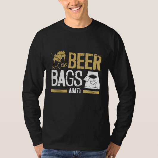 Beer Bags And Boards Backprint Cornhole T-Shirt (Vorderseite)