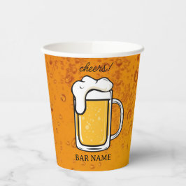 Beer Bar Business vintage logo shop Pappbecher