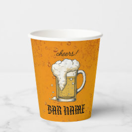 beer Bar Business vintage logo shop Pappbecher