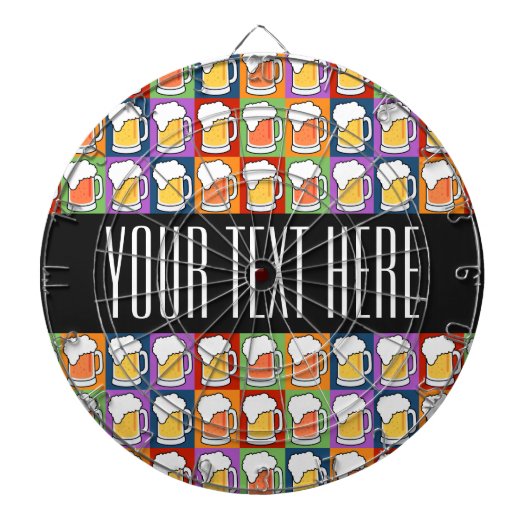 BEER Bar Pop Art Dart Board Dartscheibe (vorne)