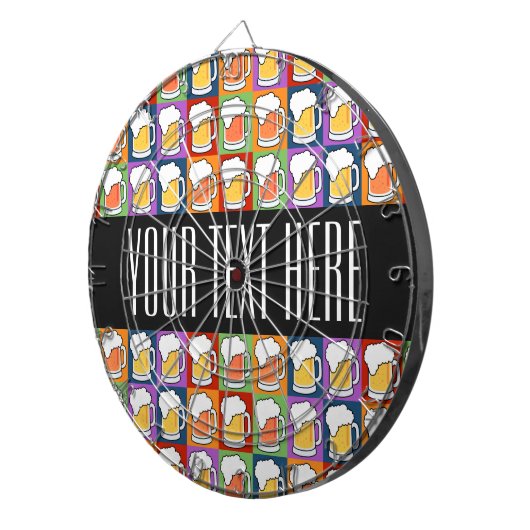 BEER Bar Pop Art Dart Board Dartscheibe (Vorderseite rechts)