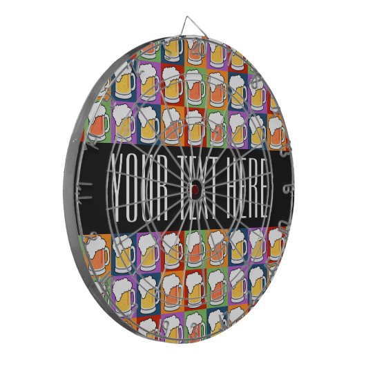 BEER Bar Pop Art Dart Board Dartscheibe (Vorderseite Links)