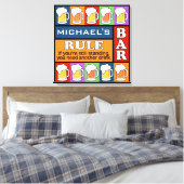 BEER Bar Pop Art INDIVIDUELLE NAME Leinwand (Insitu (Schlafzimmer))