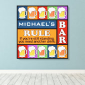 BEER Bar Pop Art INDIVIDUELLE NAME Leinwand (Insitu (Holzboden))