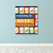 BEER Bar Pop Art INDIVIDUELLE NAME Leinwand (Insitu (Holzboden))