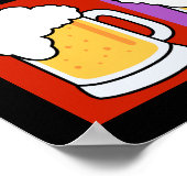 BEER Bar Pop Art INDIVIDUELLE NAME Poster (Ecke)