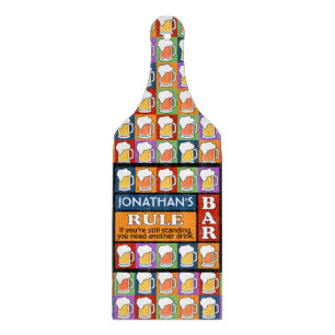 BEER Bar Pop Art INDIVIDUELLE NAME Schneibrett Schneidebrett