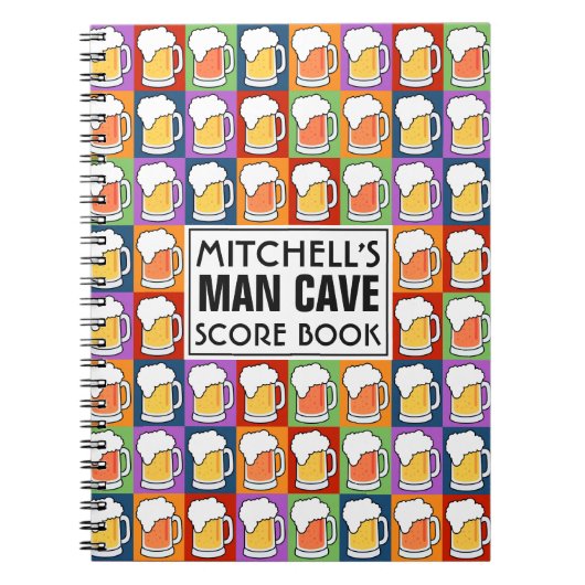 BEER Bar Pop Art Sonderanfertigungen Notizblock (Vorderseite)