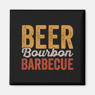 Beer bbq shirt for backyard barbecue grilling magnet