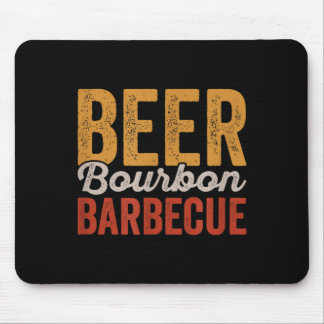 Beer bbq shirt for backyard barbecue grilling mousepad