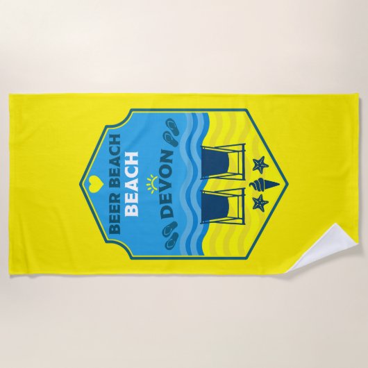 Beer Beach Devon Strandtuch (Vorderseite)