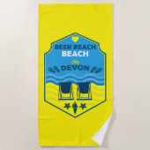 Beer Beach Devon Strandtuch (Vorderseite)