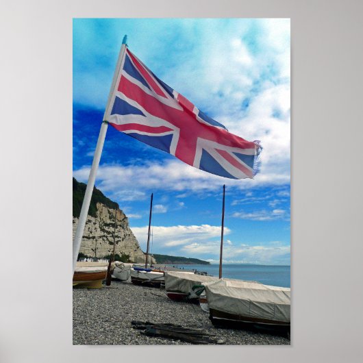 Beer Beach Jurassic Coast Devon England Poster (Vorne)