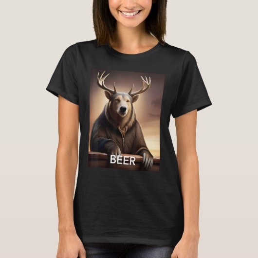 Beer Bear Deer T-Shirt (Vorderseite)