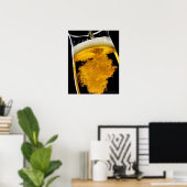 Beer been poured into glass, studio shot poster (Heimbüro)