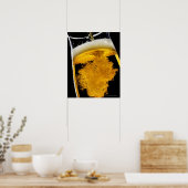 Beer been poured into glass, studio shot poster (Küche)