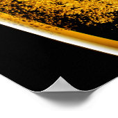 Beer been poured into glass, studio shot poster (Ecke)