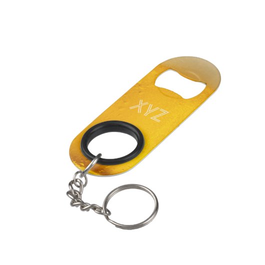 BEER benutzerdefiniertes Monogramm Flaschenöffner (Rückseite Schrägansicht)