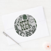 *bEeR*bier*BEER-Aufkleber Runder Aufkleber (Umschlag)