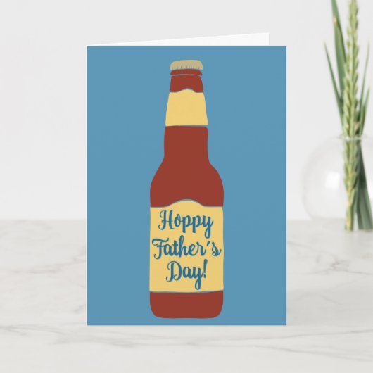 Beer Bottle Hoppy Father's Day Card Karte (Vorderseite)