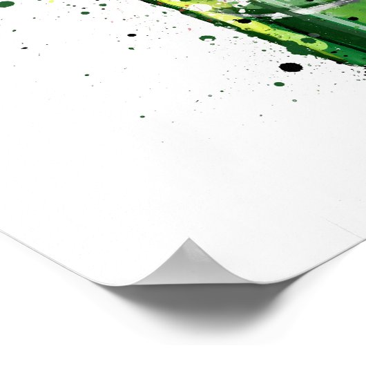 Beer Bottle Wall Art Print 'Malachite' Poster (Ecke)