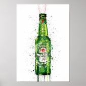 Beer Bottle Wall Art Print 'Malachite' Poster (Vorne)