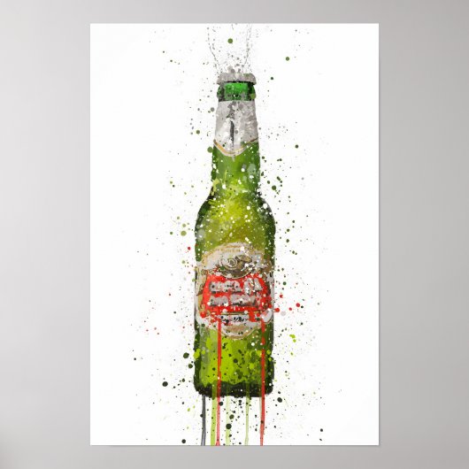 Beer Bottle Wall Art Print 'Peridot' Poster (Vorne)