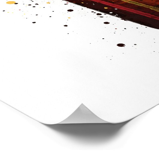 Beer Bottle Wall Art Print 'Rambla Red' Poster (Ecke)