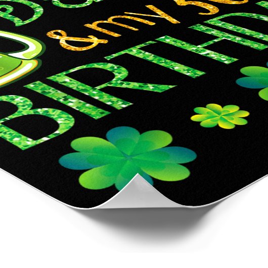 Beer Cake &amp; Shamrocks It's St Patrick Day &amp Poster (Ecke)