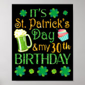 Beer Cake &amp; Shamrocks It's St Patrick Day &amp Poster (Vorne)