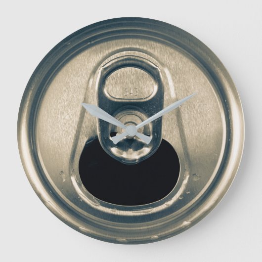 Beer Can Pop Top Beer Drinker Man Cave Große Wanduhr (Vorderseite)