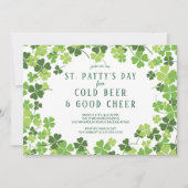 Beer & Cheer St. Patty's Day Party Einladung (Vorderseite)