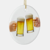 ***BEER CHEERS*** CHRISTMAS ORNANATION KERAMIKORNAMENT (Rechts)