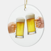 ***BEER CHEERS*** CHRISTMAS ORNANATION KERAMIKORNAMENT (Links)
