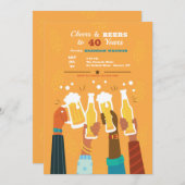 Beer Cheers Einladung (Vorne/Hinten)