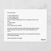 Beer Cheese Soup Recipe Postkarte (Rückseite)