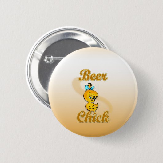 Beer Chick Button (Vorne & Hinten)