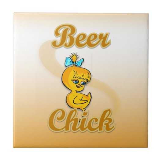 Beer Chick Fliese (Vorderseite)