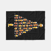 Beer Christmas Tree Men Women Beer Ugly Christmas Fleecedecke (Vorderseite (Horizontal))