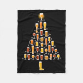 Beer Christmas Tree Men Women Beer Ugly Christmas  Fleecedecke (Vorderseite)