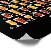 Beer Christmas Tree Men Women Beer Ugly Christmas  Poster (Ecke)