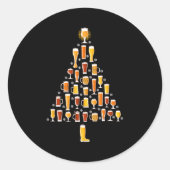 Beer Christmas Tree Men Women Beer Ugly Christmas  Runder Aufkleber (Vorderseite)